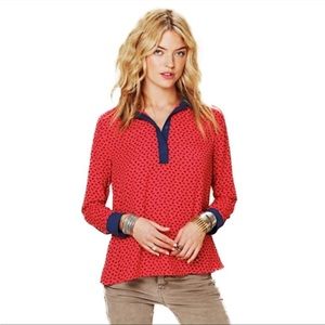 | Free People | Women's Oversize Collared Blouse Horse Print Size L